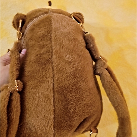 Cute Brown Plush Capybara Backpack Bag 12"H - Picture 5 of 6